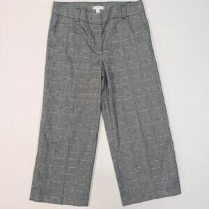 Tommy Hilfiger Cropped Check Pants Women’s 8 Black White Stretch